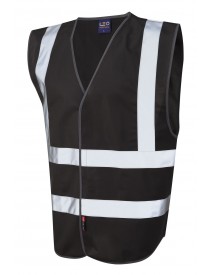 Leo Pilton Reflective Waistcoat - Black